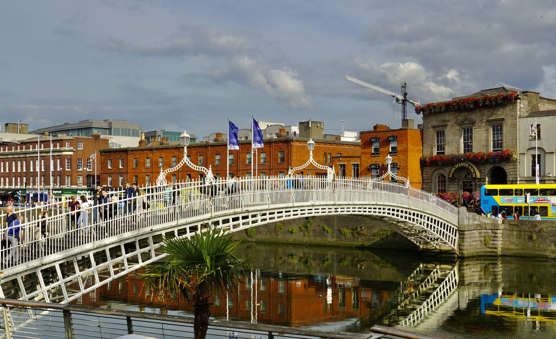 Abendsonne am River Liffey in Dublin