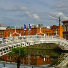 Abendsonne am River Liffey in Dublin