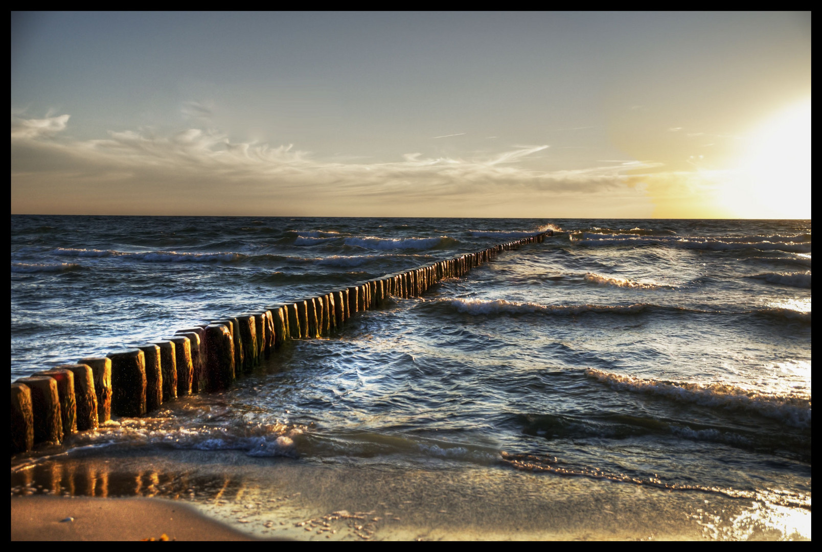 abendsonne am strand in wustrow