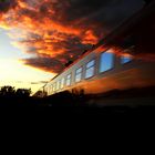 Abendsonne auf dem Zug