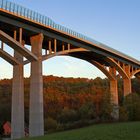 Abendsonne auf der Lockwitztalbrücke ...