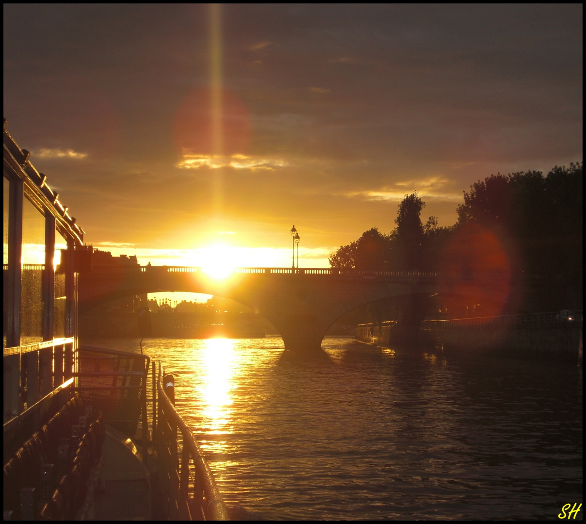 Abendsonne auf der Seine.