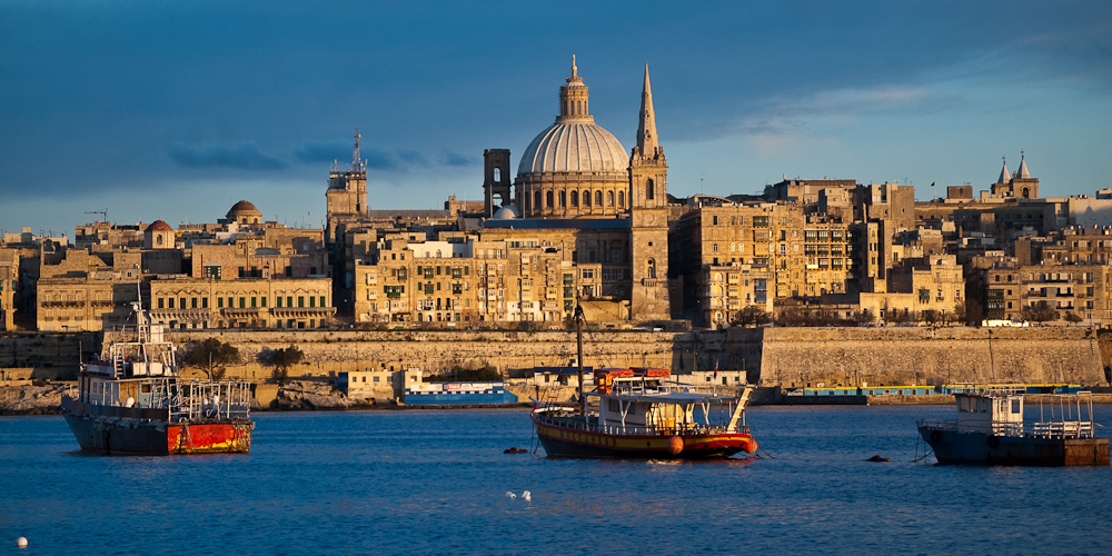 Abendsonne auf Valetta