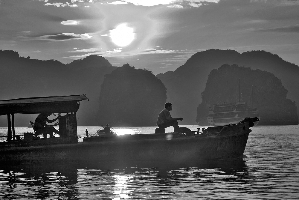 Abendsonne Halong Bay- Vietnam