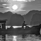 Abendsonne Halong Bay- Vietnam