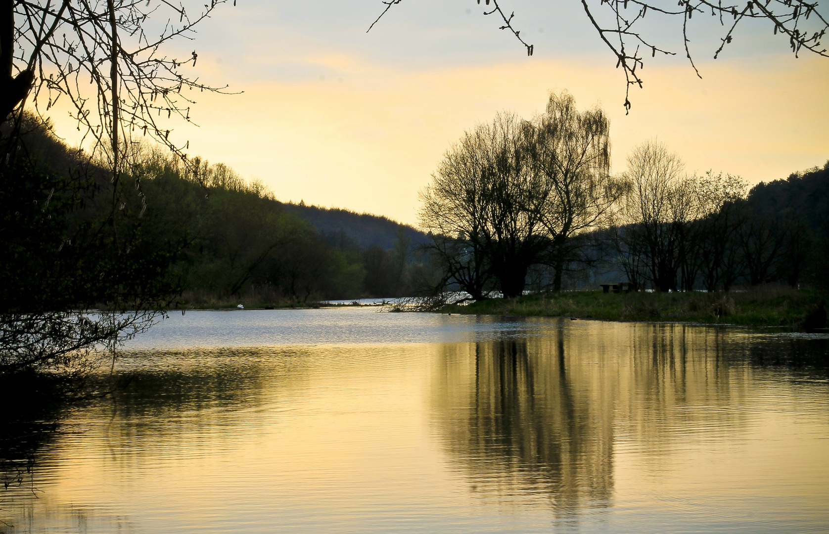 Abendsonne im Fuldatal