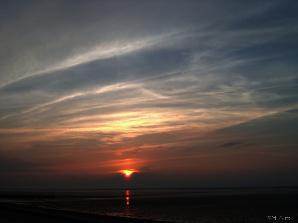 Abendsonne im Wattenmeer