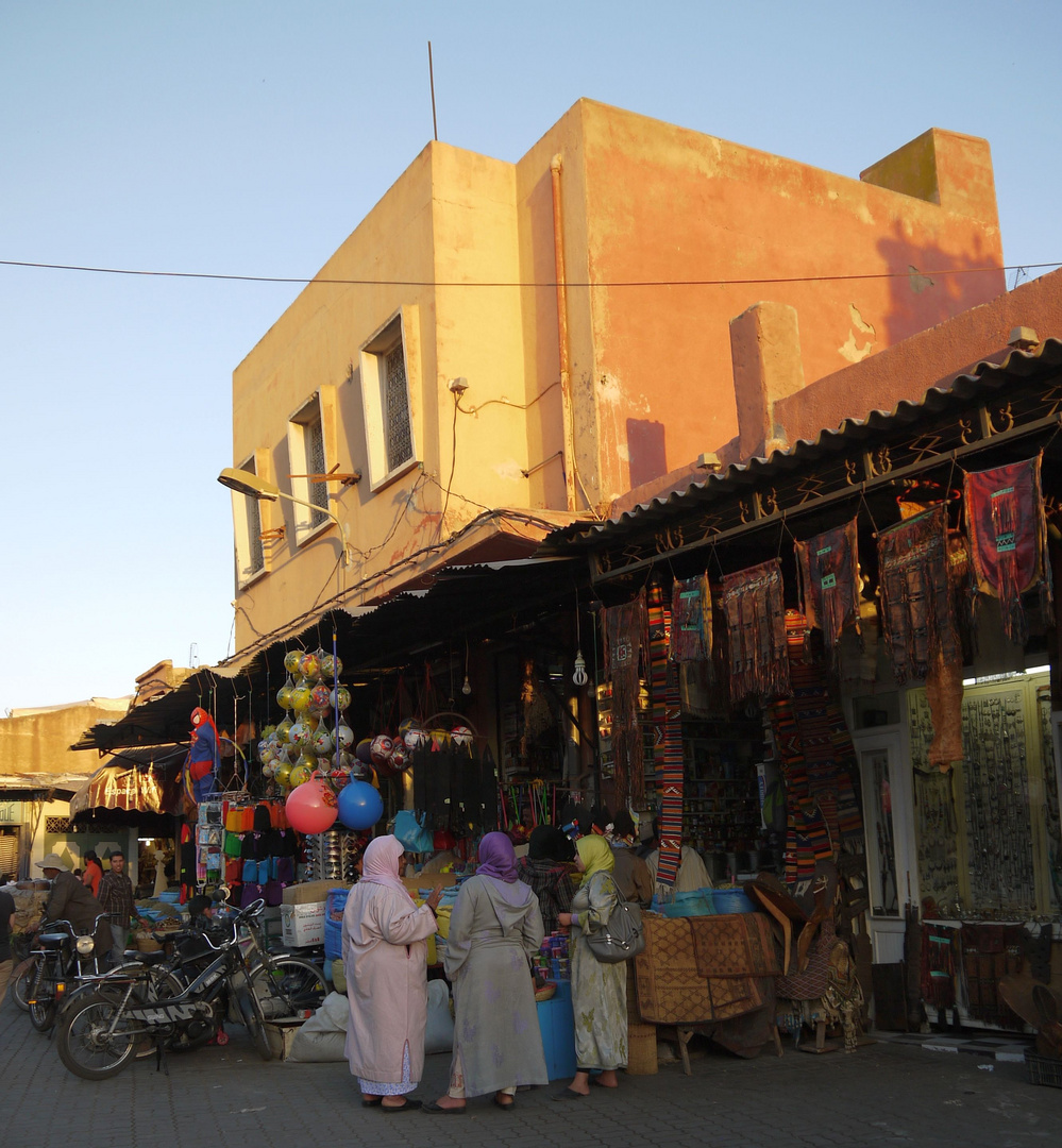 Abendsonne in den Souks von Marrakesch