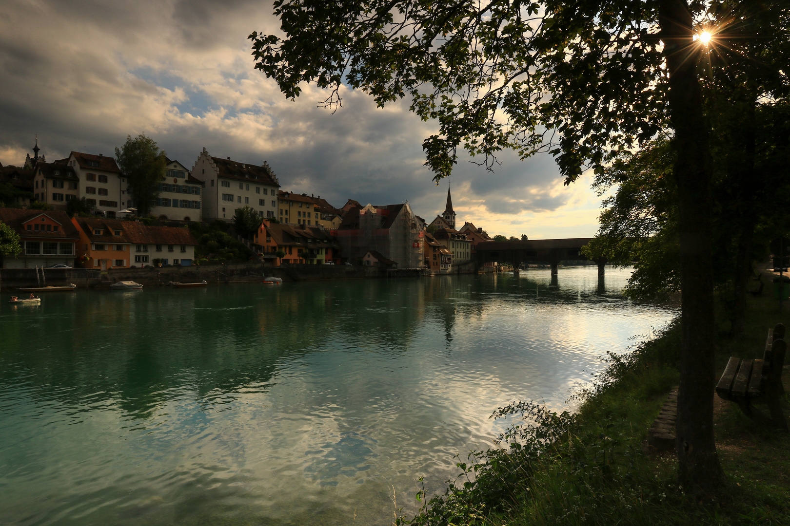 Abendsonne in Diessenhofen am Hochrhein