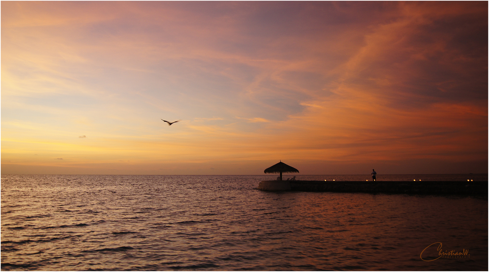 Abendsonne in Hudhuran Fushi