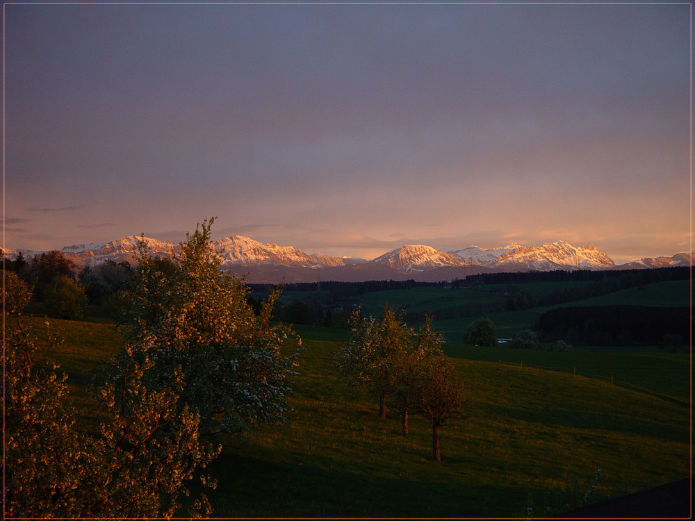 Abendsonne kurz vorm Untergehen