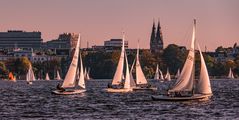 Abendsonne mit Feierabendseglern