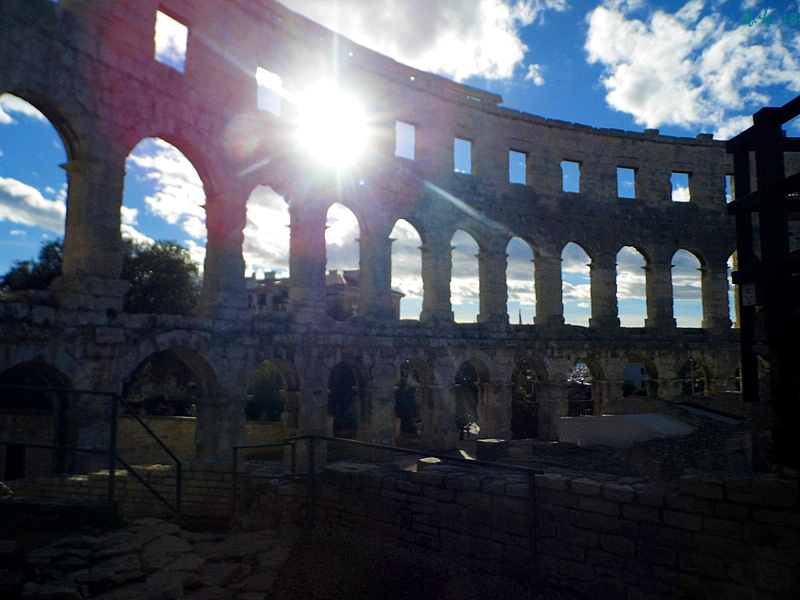 Abendsonne Pula Amphietheater