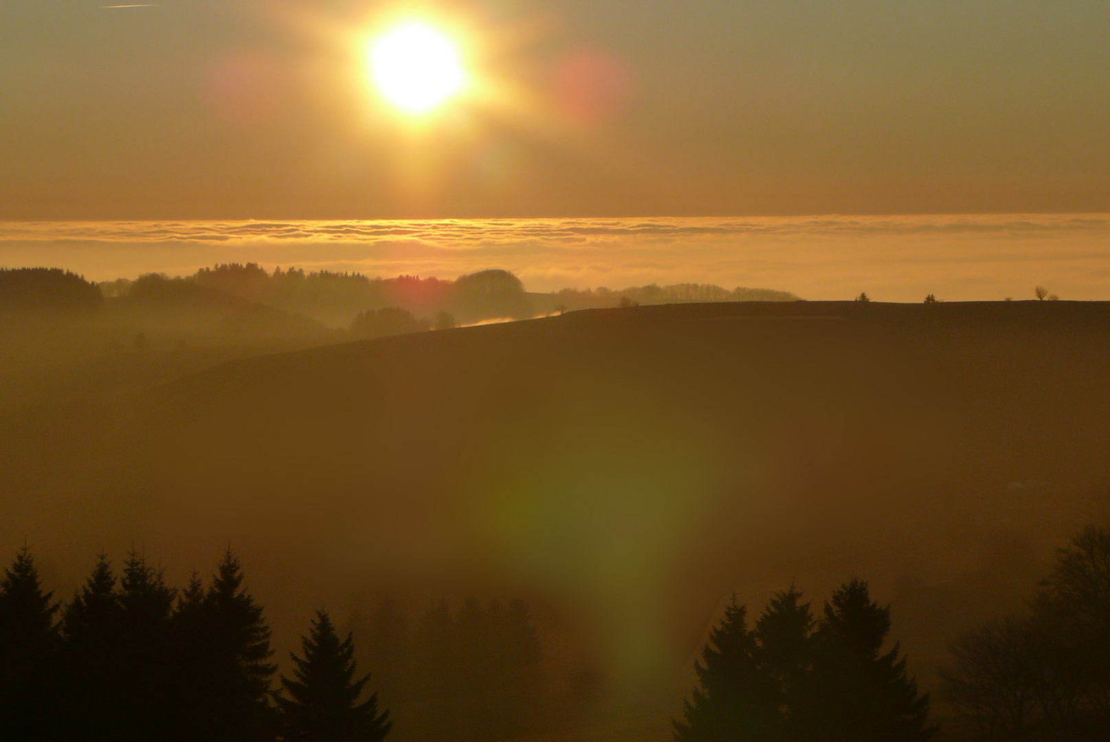 Abendsonne, Rhön