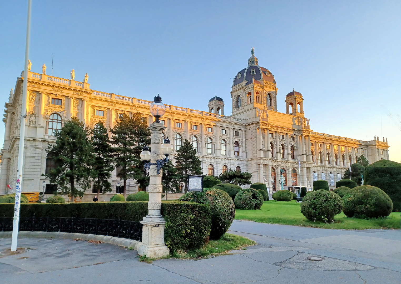 Abendsonne trifft Kunsthistorisches Museum in Wien