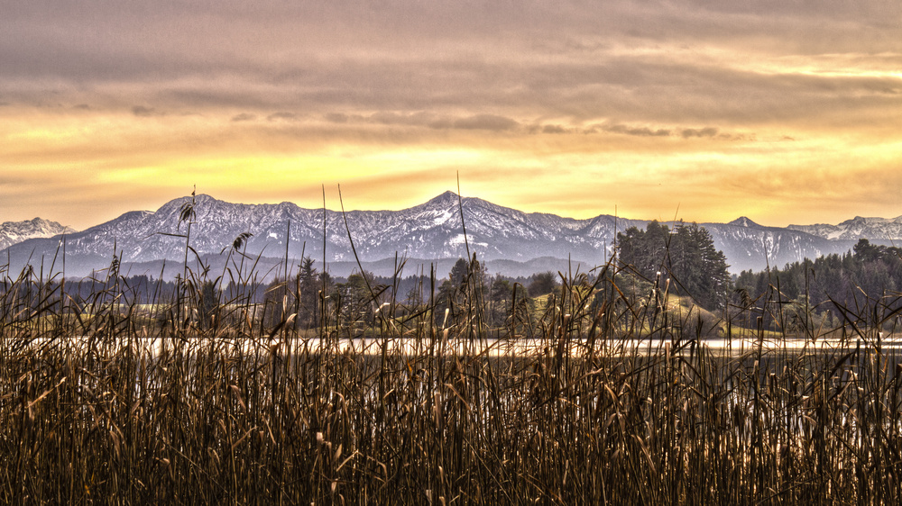 Abendsonne über Bayern