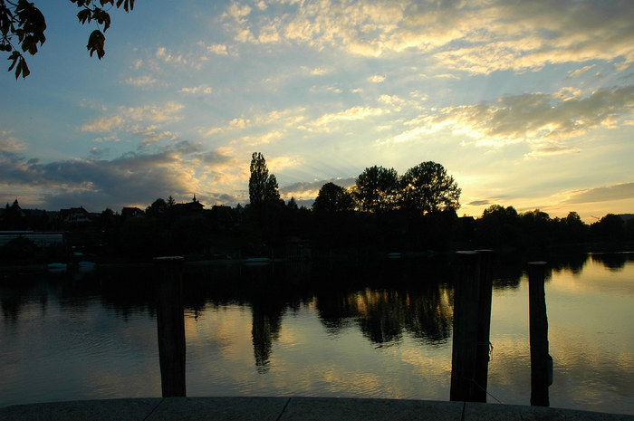 Abendsonne über dem Städtchen