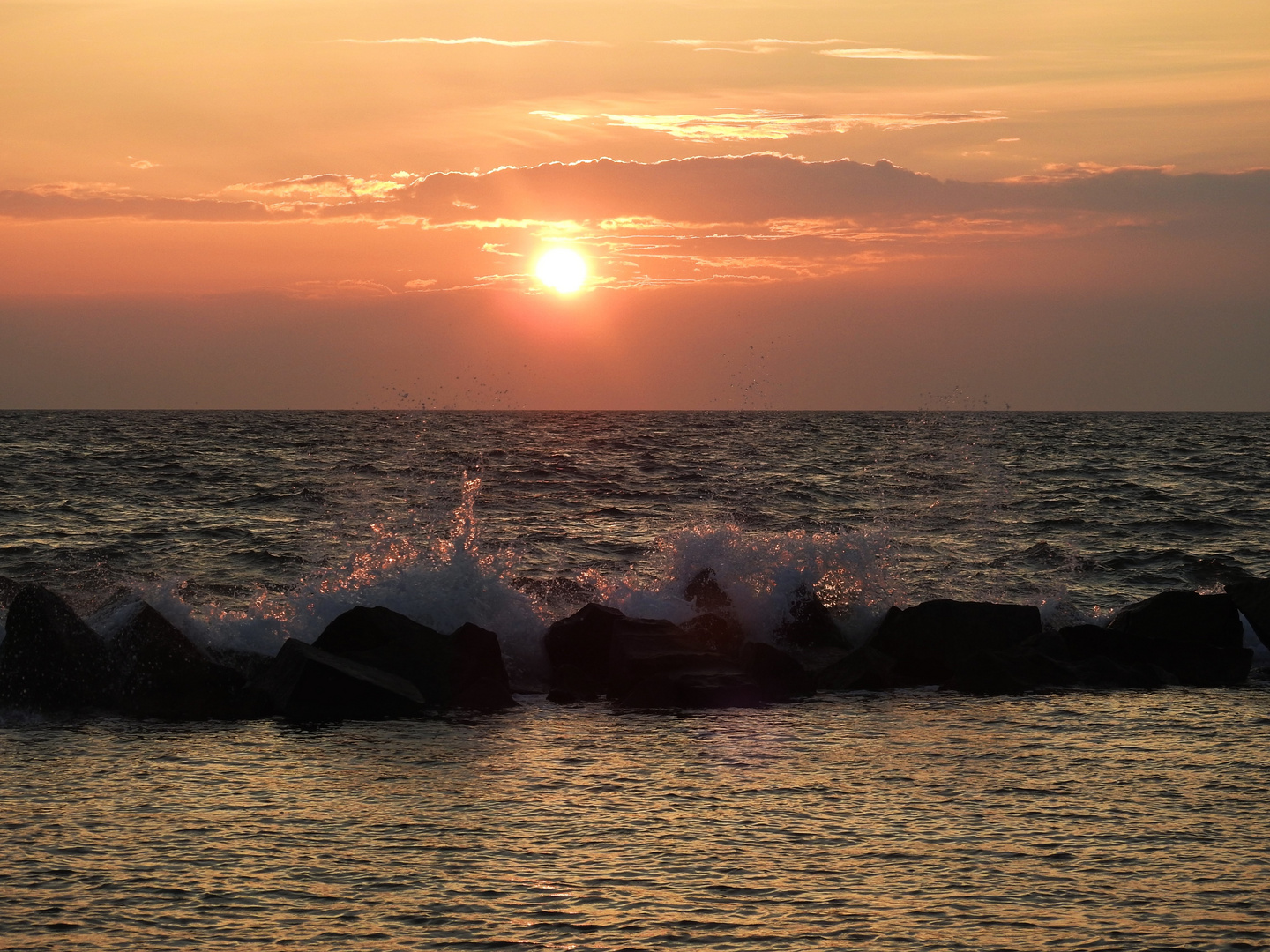 Abendsonne über dem Strand von Wustrow