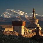 Abendsonne über den Himalaya Gipfeln