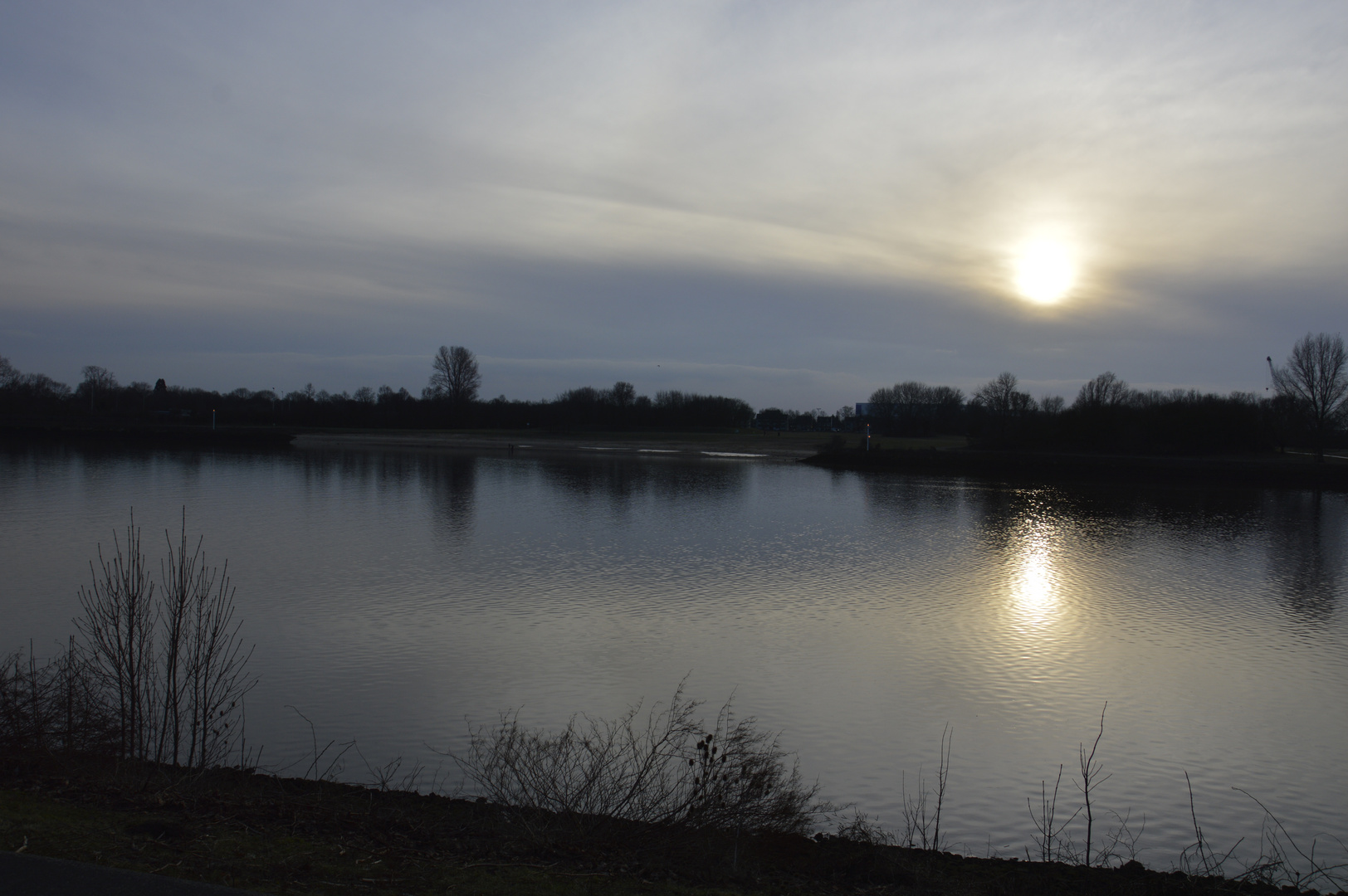 Abendsonne über der Weser