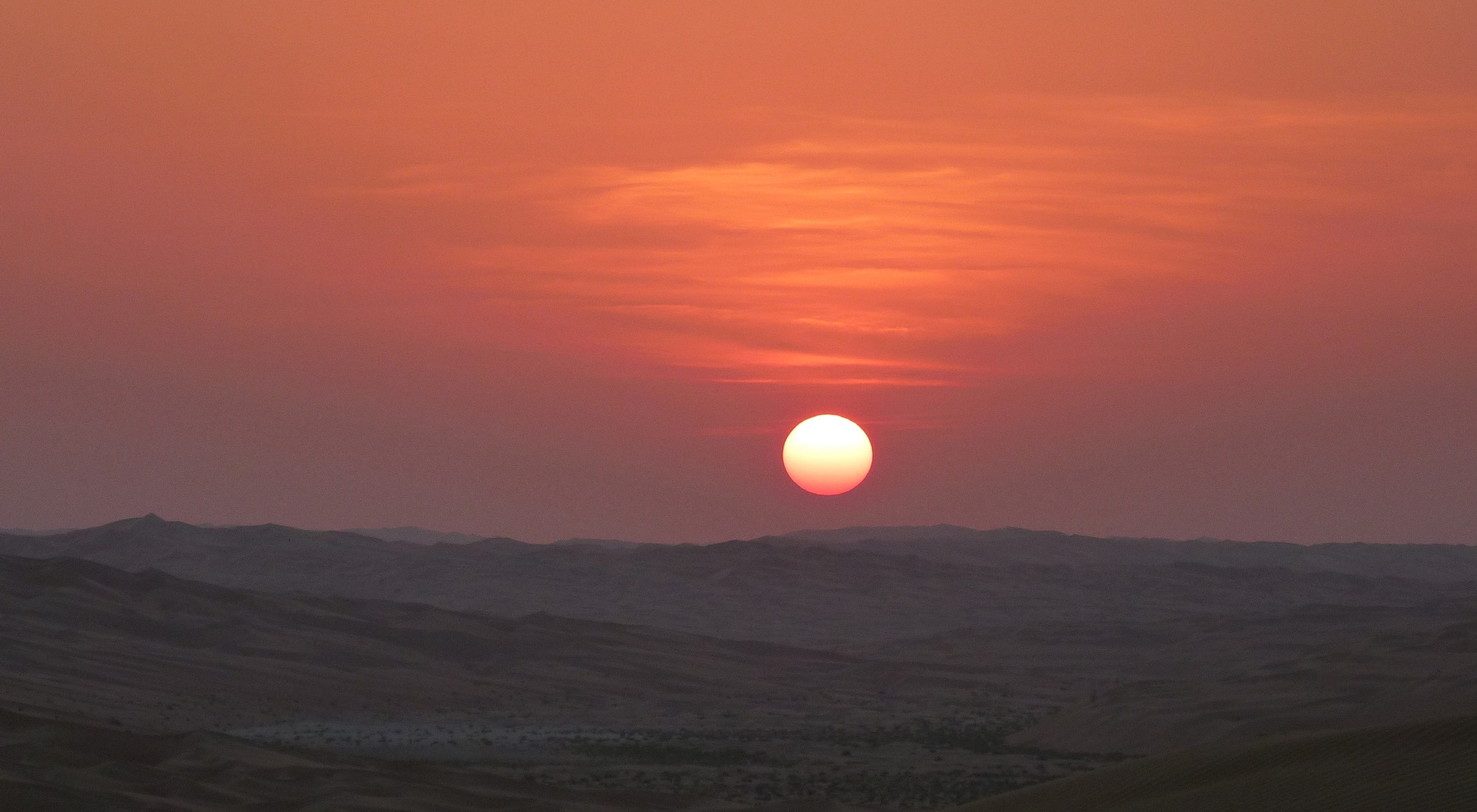Abendsonne über der Wüste