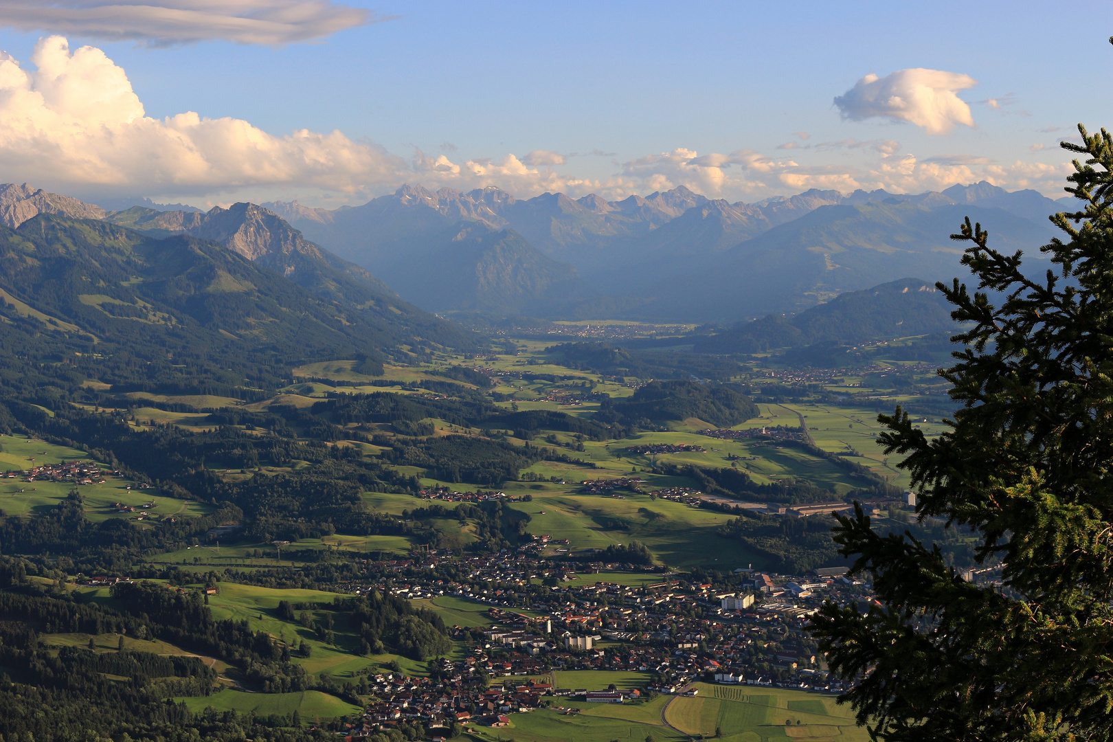 Abendsonne über Sonthofen 