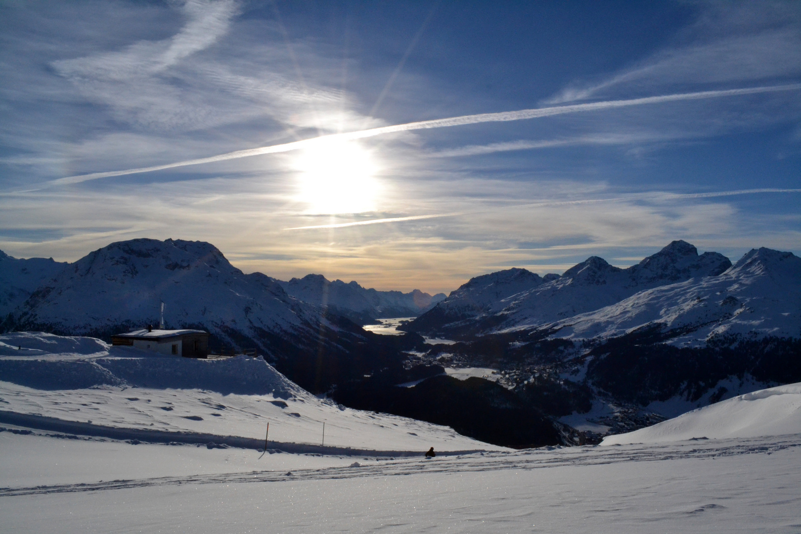 Abendsonne über St. Moritz