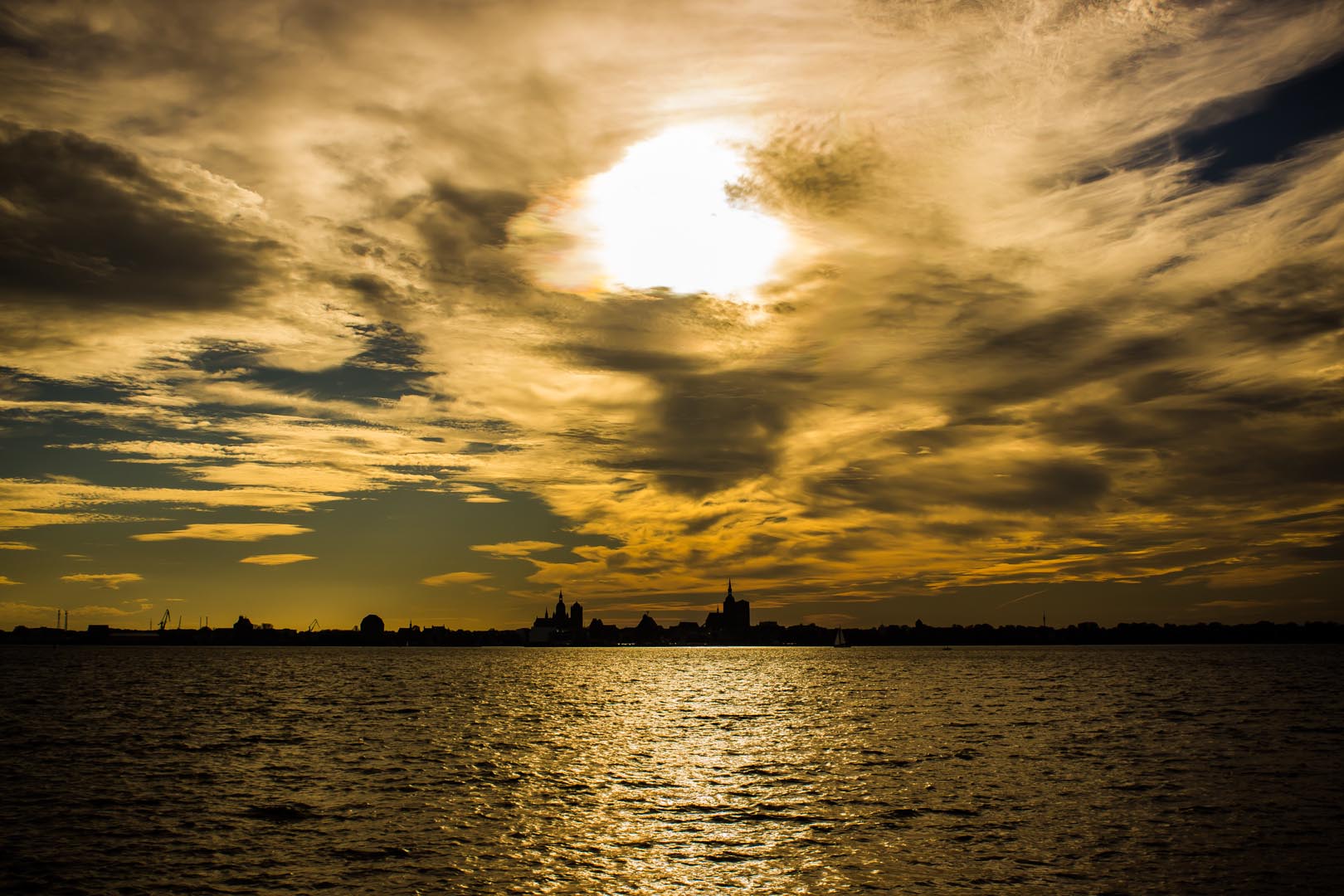 Abendsonne über Stralsund