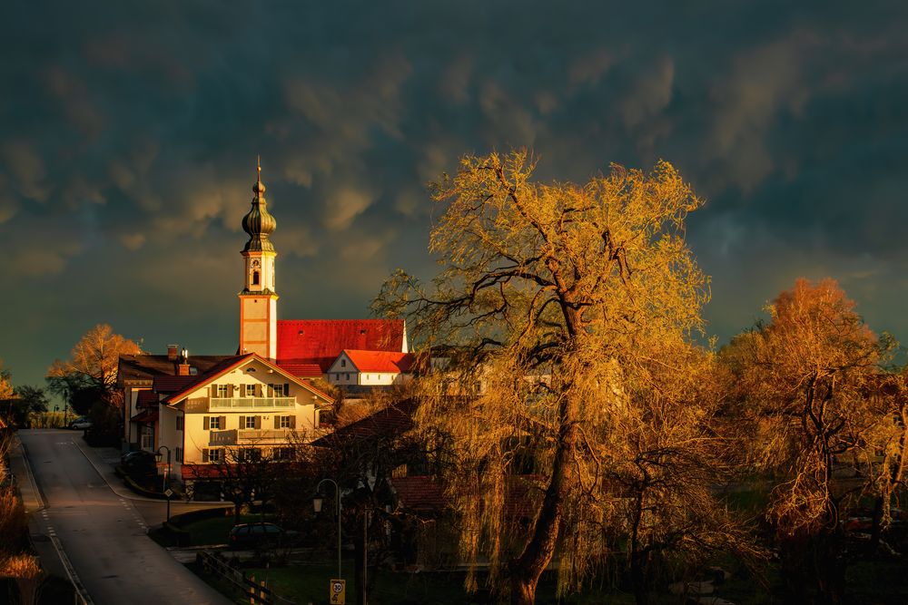 Abendsonne vor dem Regen