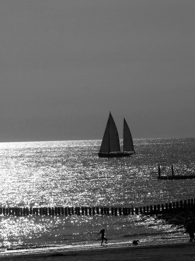 abendspaziergang am meer