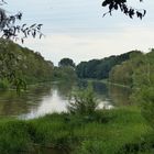 Abendspaziergang am Weserradweg in der Nähe der Tonenburg Albaxen