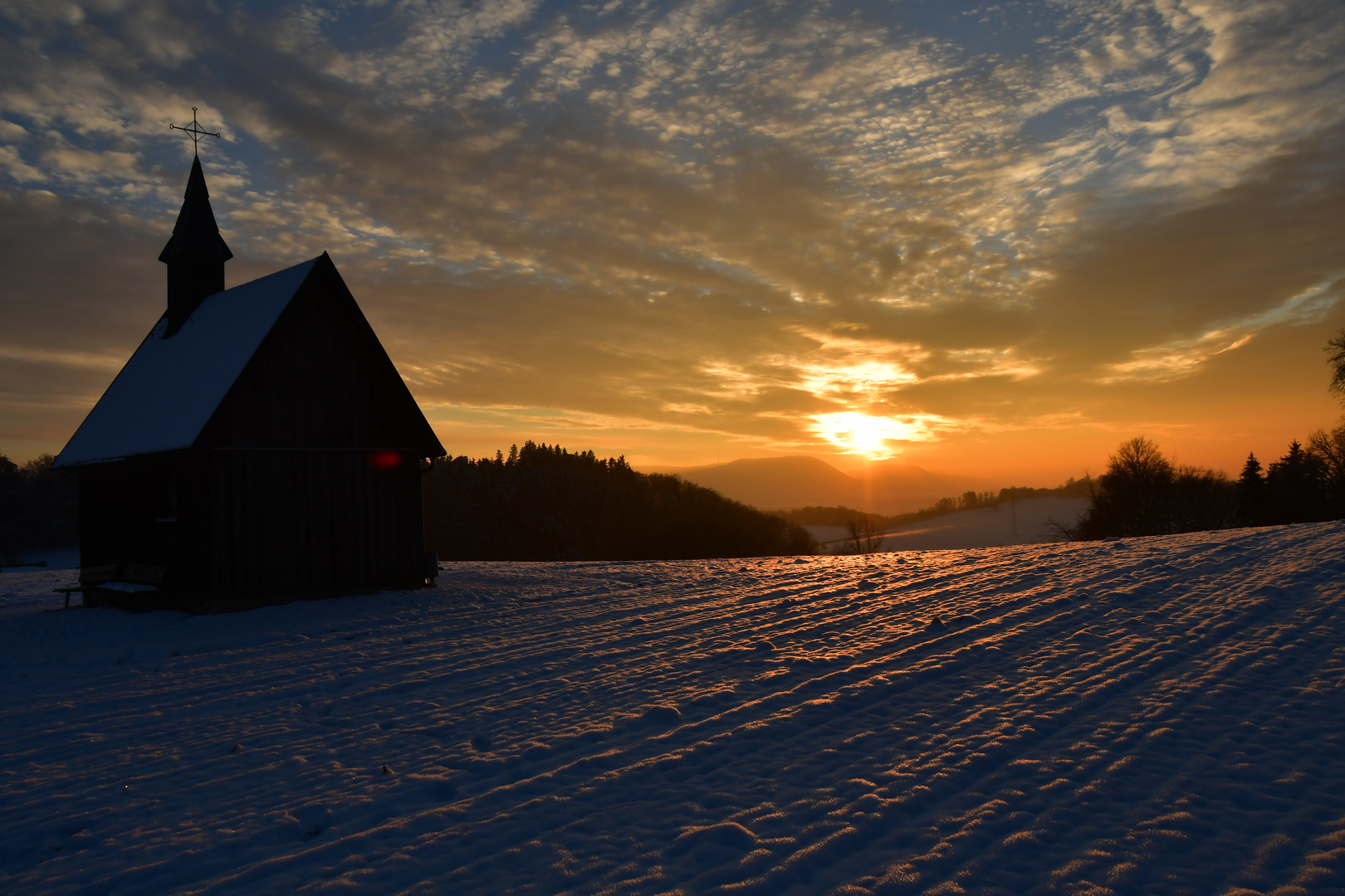 Abendspaziergang im Winter