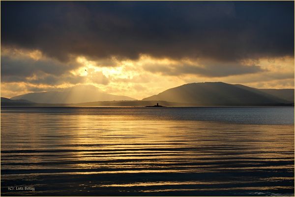 Abendspiegelung bei Alghero