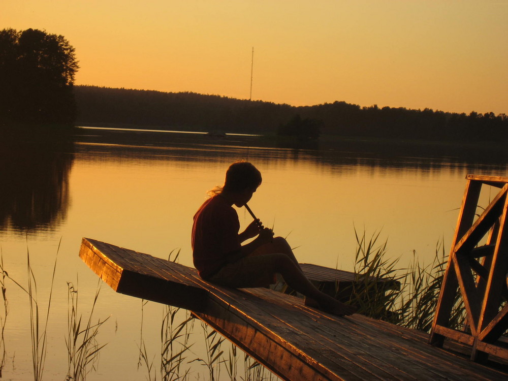 Abendstille mit Flötenmusik