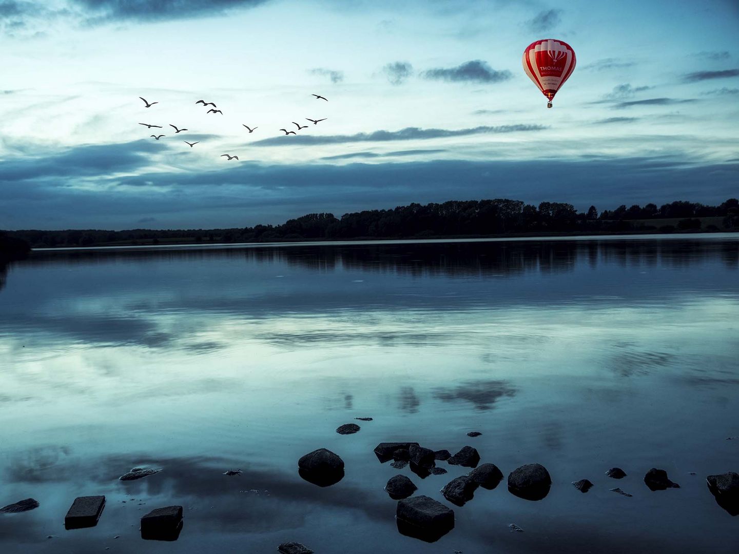 Abendstille über den See