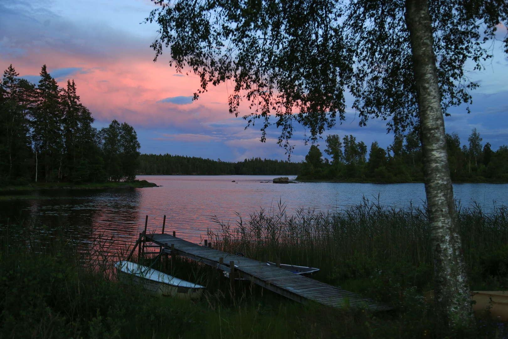 Abendstimmiung am See (Schweden).