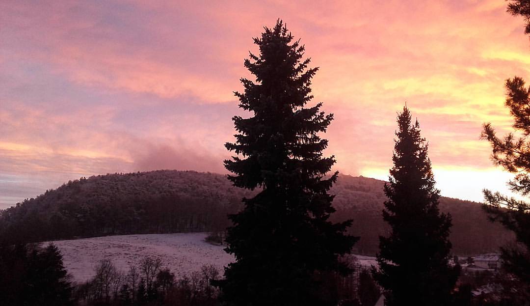 Abendstimmung am 02. Januar 2017 über der Westpfalz 