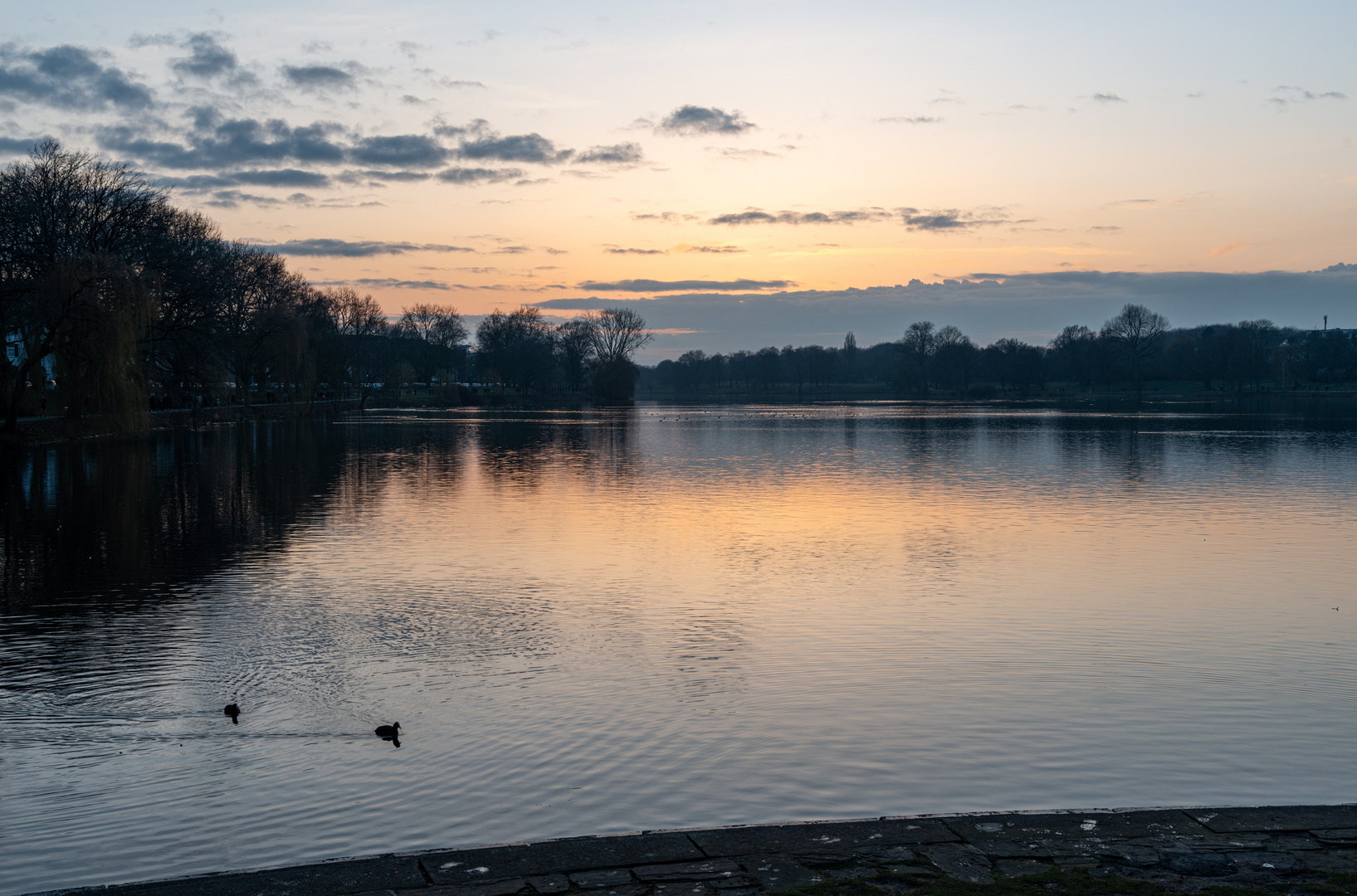 Abendstimmung am Aasee Münster