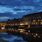Abendstimmung am Arno und Blick zurück 