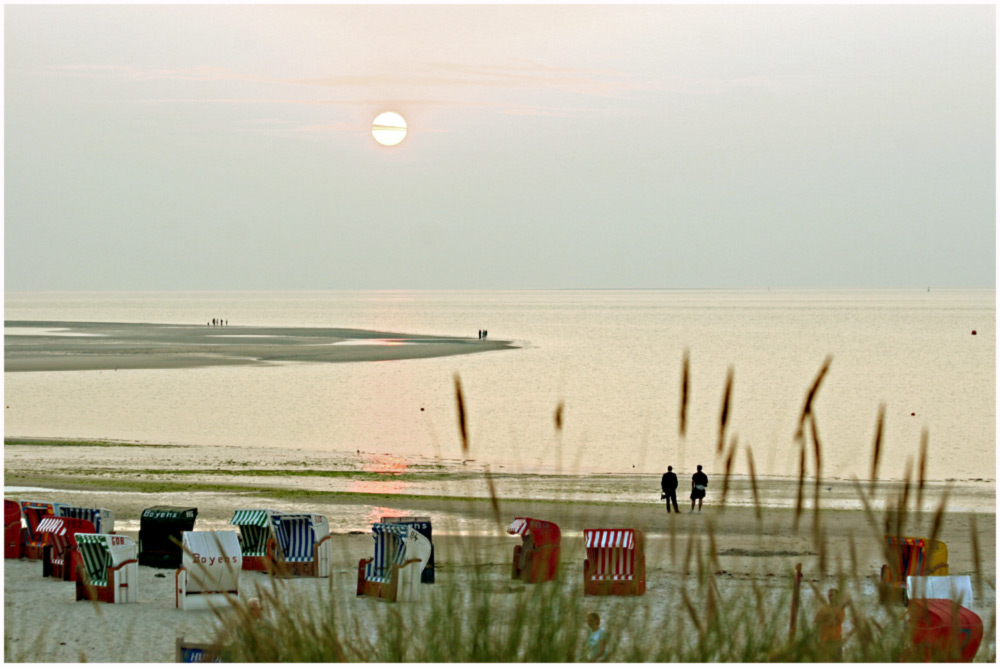 Abendstimmung am Badestrand auf Amrum