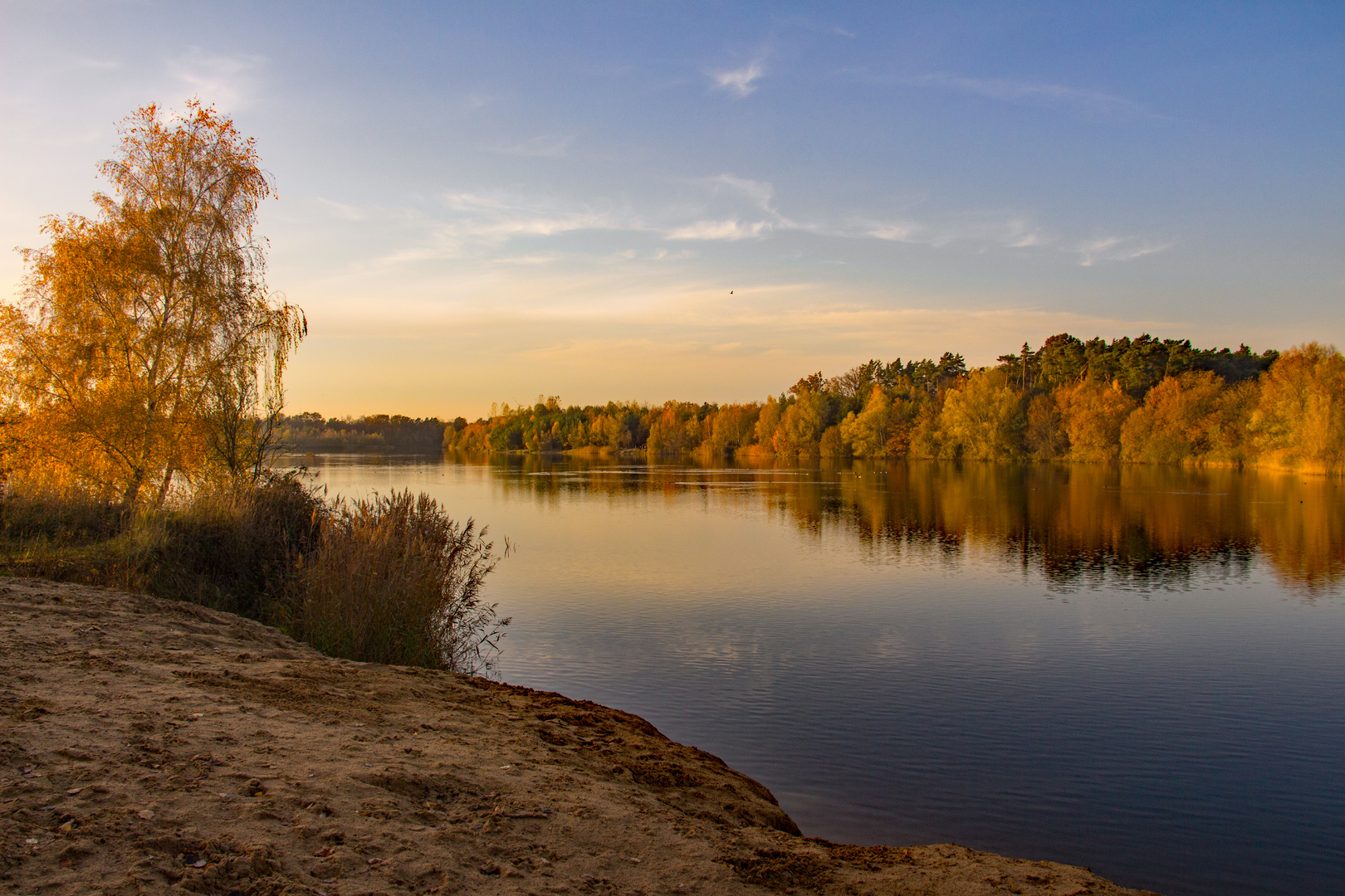 Abendstimmung am Baggersee