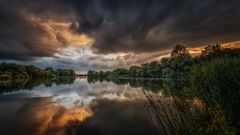 Abendstimmung am Baggersee