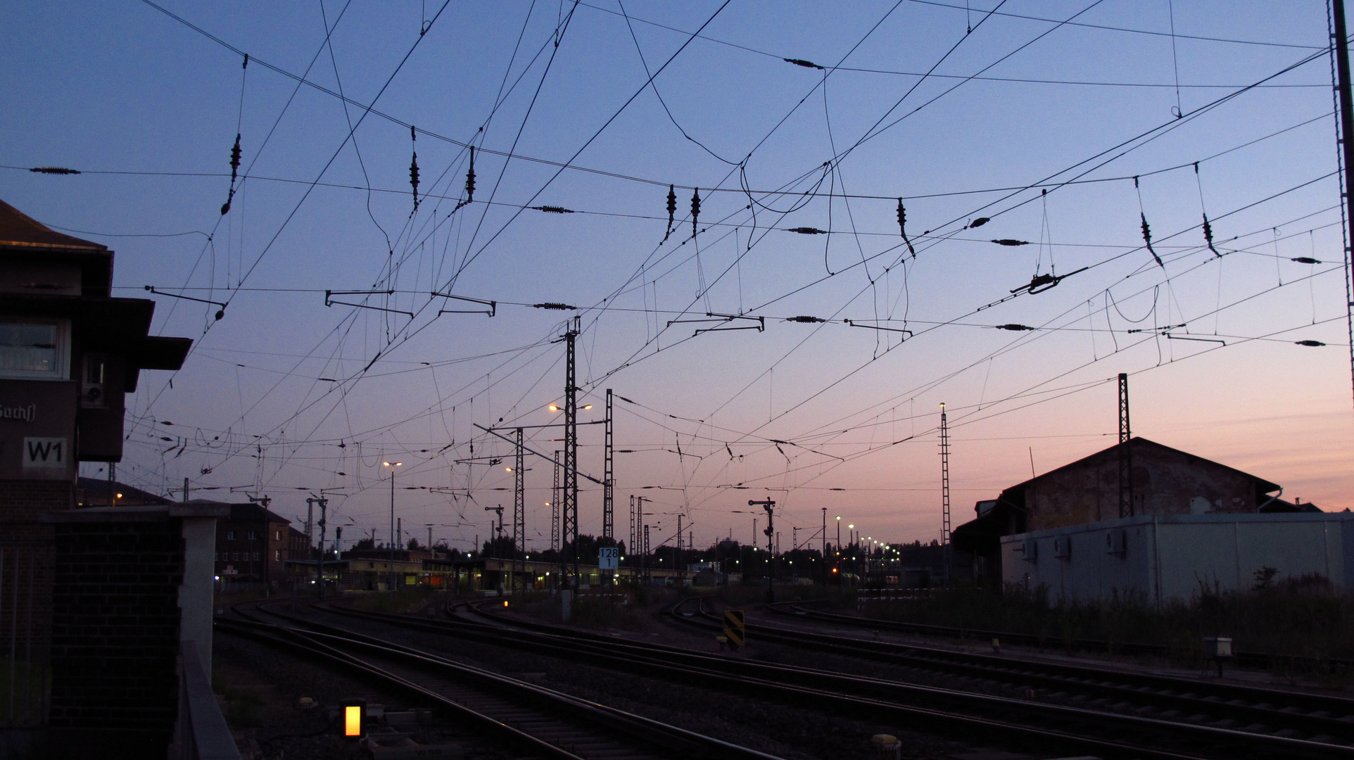 Abendstimmung am Bahnhof