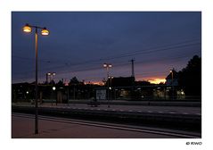 Abendstimmung am Bahnhof Durlach............