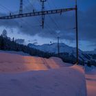 Abendstimmung am Bahnhof Pontresina