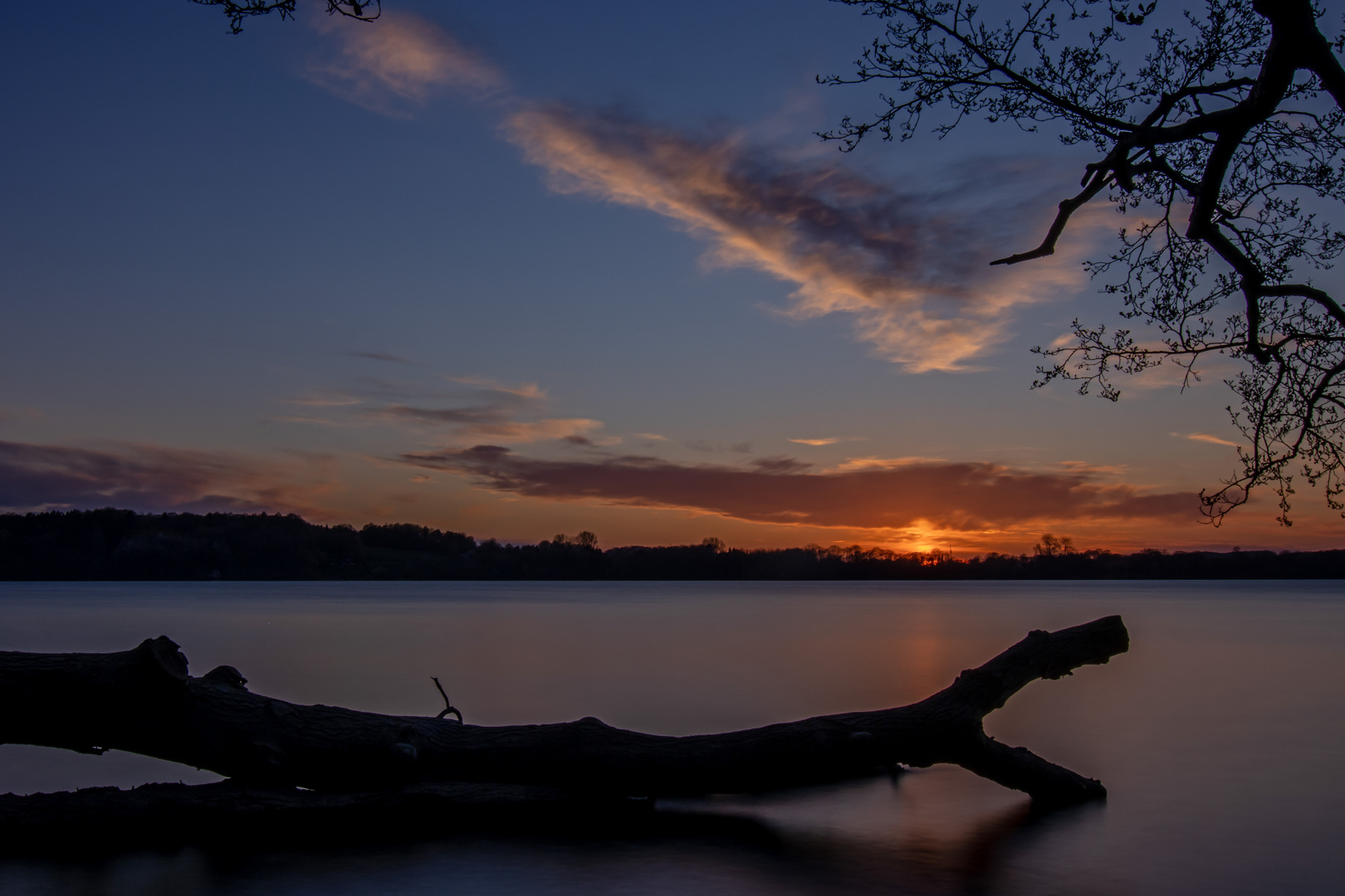 Abendstimmung am Behler See bei Plön