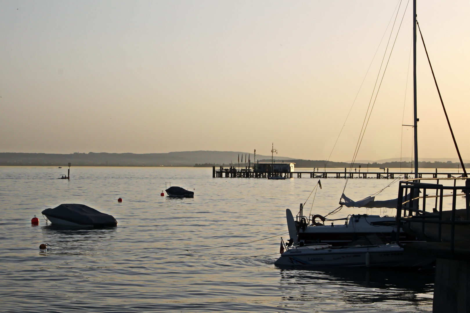 Abendstimmung am Bodensee in Hagnau