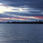 Abendstimmung am Bodensee mit Blick auf Lindau