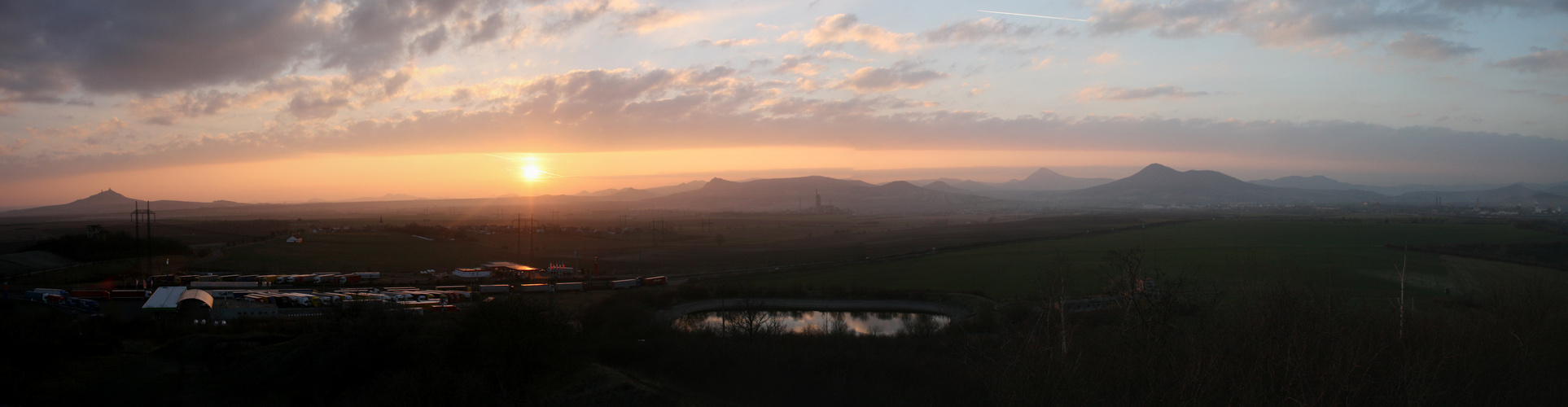 Abendstimmung am Böhmischen Mittelgebirge