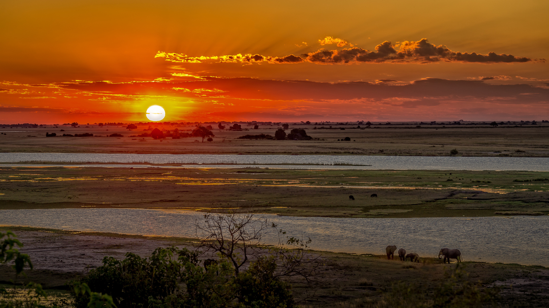 Abendstimmung am Chobe-Botswana....